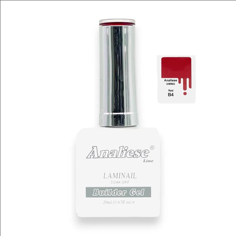 رابر بیس (لمینت) کاشت ناخن آنالیز Analiese | رنگ Red B4 | حجم 20میل