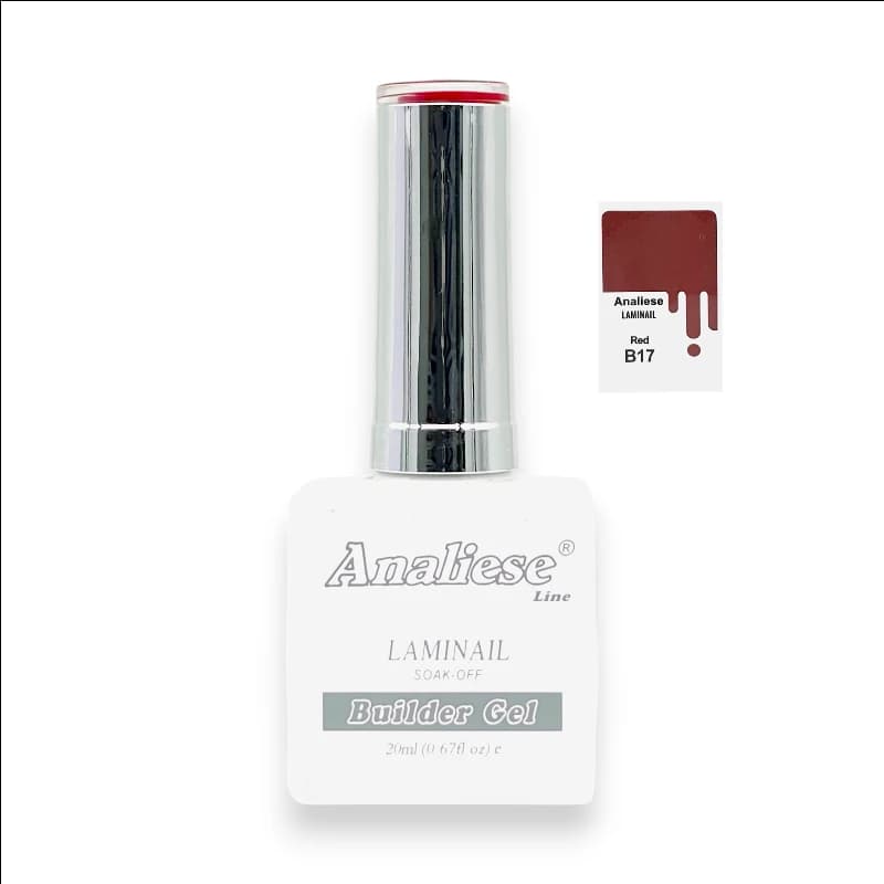 رابر بیس (لمینت) کاشت ناخن آنالیز Analiese | رنگ Red B17 | حجم 20میل