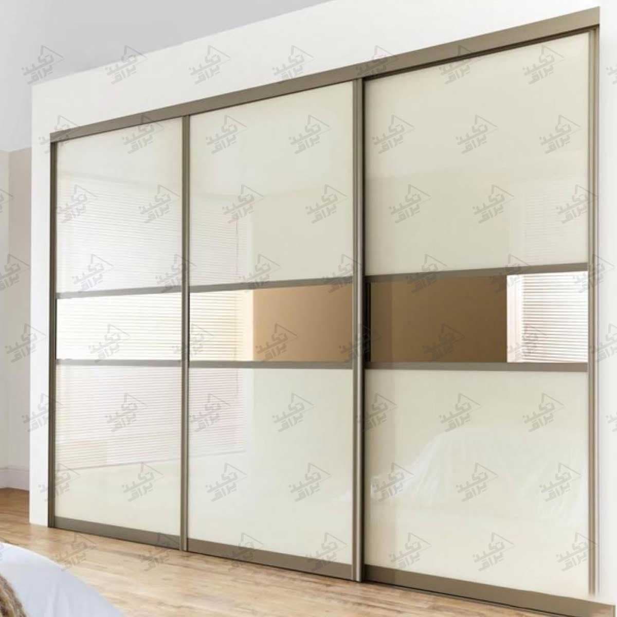 مکانیزم ریلی درب کمدی توکار ملونی مدل تاپ لاین اسلیم شیارخور — تصویر ۲