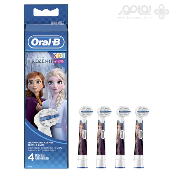 یدک مسواک برقی اورال بی بچگانه مدل FROZEN بسته 4 عددی — تصویر ۲