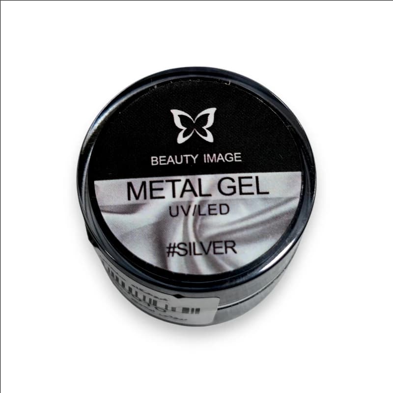 متال ژل طراحی ناخن بیوتی ایمیج رنگ نقره‌ای Silver