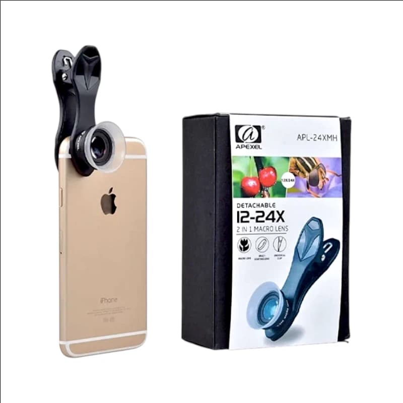 لنز ماکرو حرفه‌ای اپکسل مدل APL-24XMH | بزرگنمایی دو حالته 12x و 24x