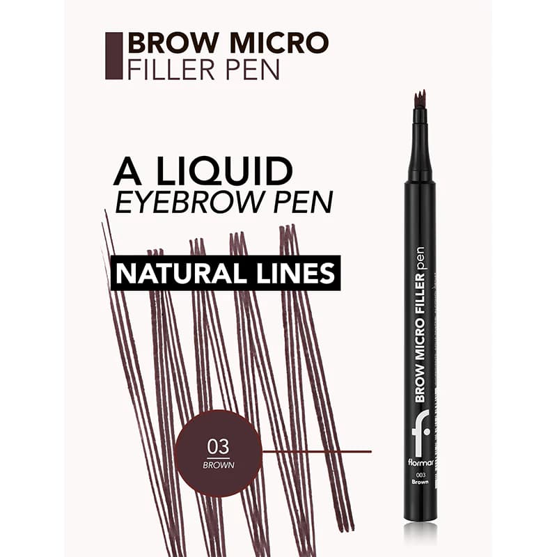ماژیک هاشور ابرو فلورمار مدل MICRO FILLER شماره 003 رنگ قهوه ای — تصویر ۳