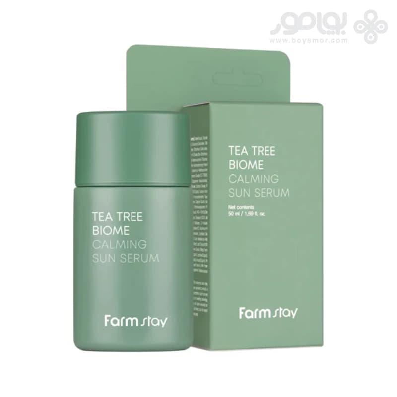 سرم ضد آفتاب تسکین دهنده و آبرسان فارم استی مدل TEA TREE BIOME — تصویر ۳