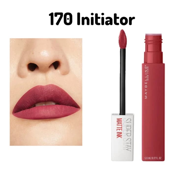 رژلب مایع مات سوپر استی میبلین رنگ Initiator شماره 170 Initiator Maybelline SuperStay Matte I — تصویر ۴