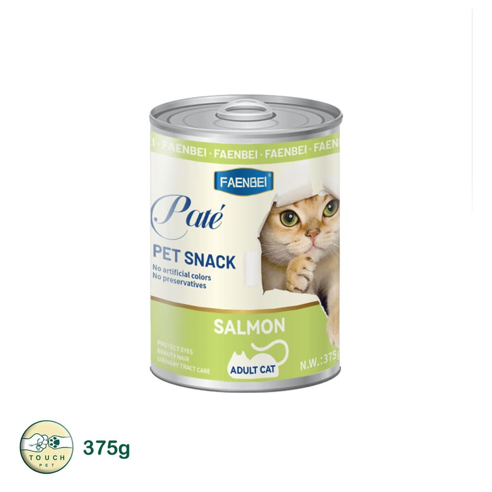 کنسرو گربه پته فنبی با طعم ماهی سالمون Pate Cat Can with Salmon وزن ۳۷۵ گرم