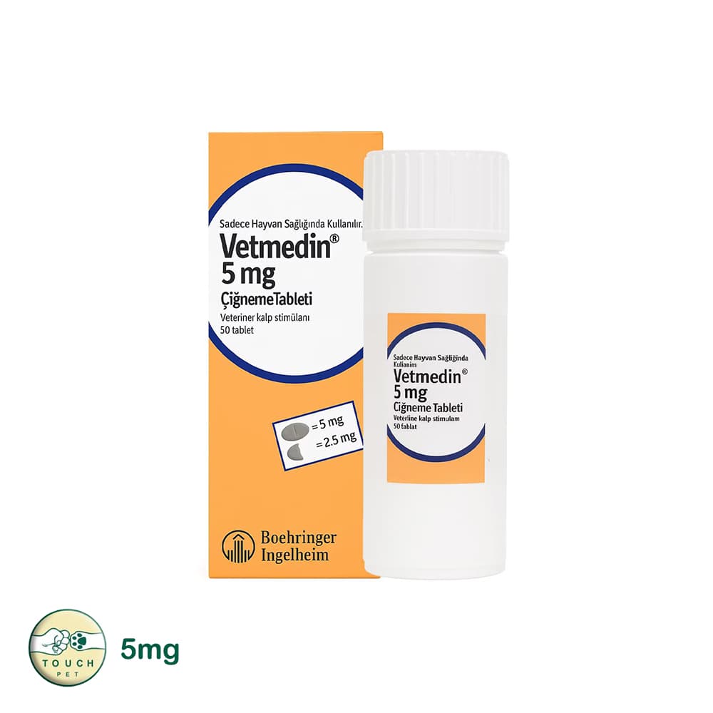 قرص قلب وتمدین Vetmedin دوز 5 میلی گرم بسته 50 عددی