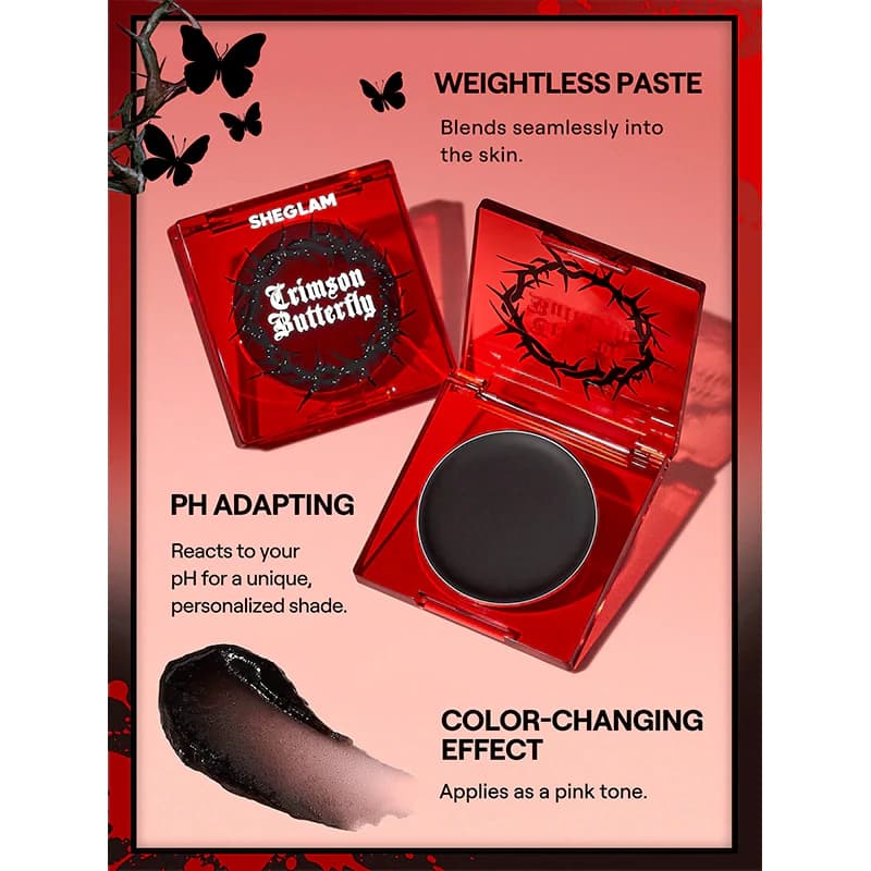 رژگونه حرارتی شیگلم CRIMSON BUTTERFLY رنگ BLOODLINE — تصویر ۶