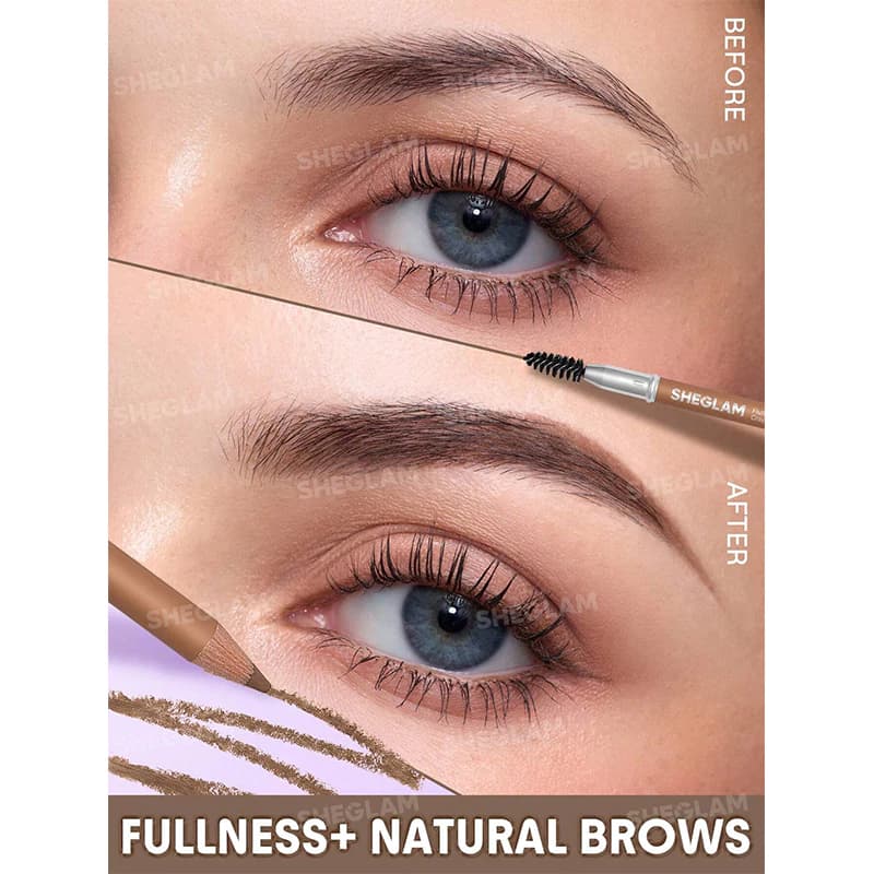 مداد ابرو شیگلم مدل FLUFF LINE رنگ TAUPE قهوه ای روشن — تصویر ۳