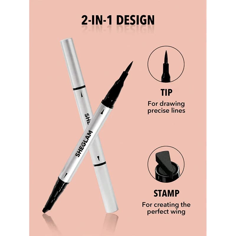 خط چشم دو سر ضد آب استامپ دار شیگلم مدل WING IT WATERPROOF — تصویر ۵