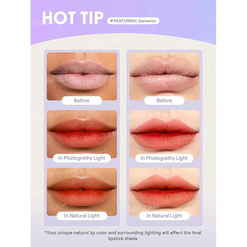 تینت لب پیل آف شیگلم مدل PEEL TALK رنگ SAMESIES — تصویر ۶