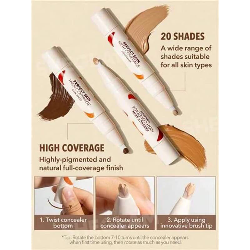 کانسیلر فول کاور شیگلم مدل PERFECT SKIN رنگ FAIR — تصویر ۸