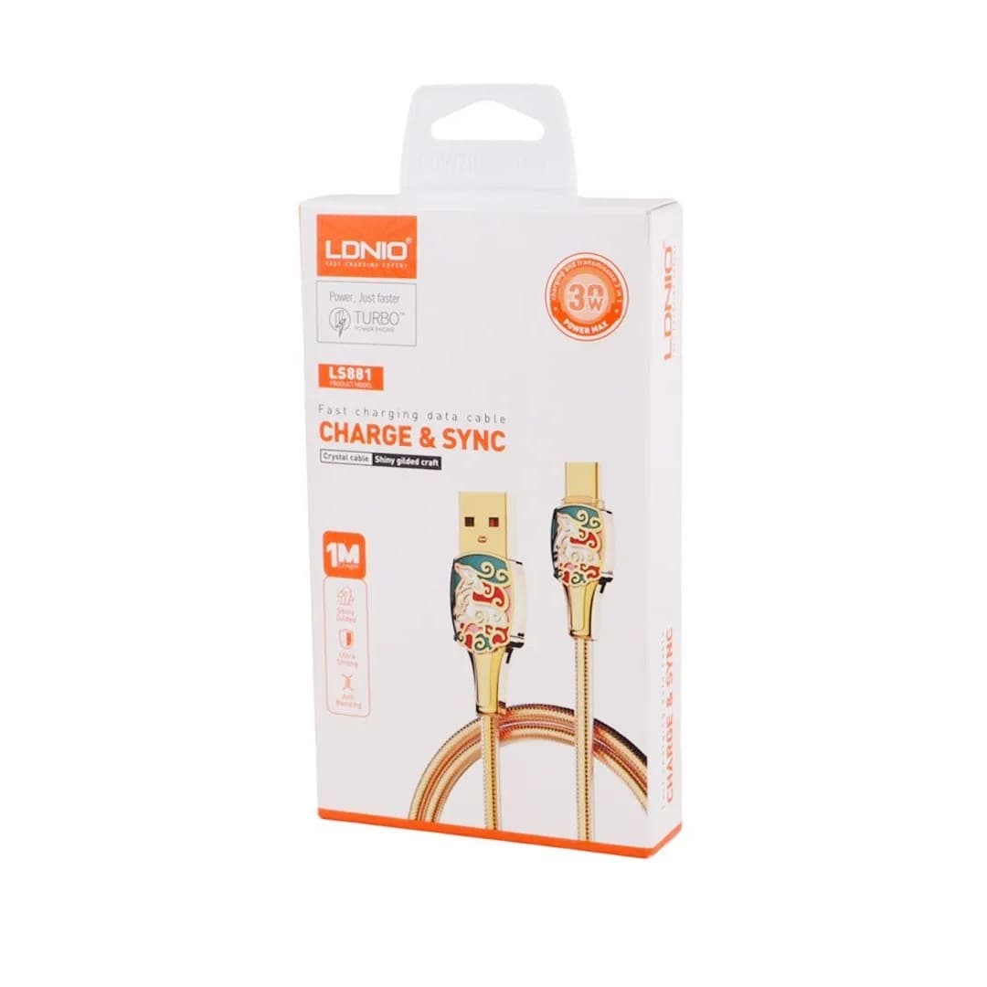 کابل آیفون فست شارژ LDNIO LS881 30W 1m — تصویر ۳