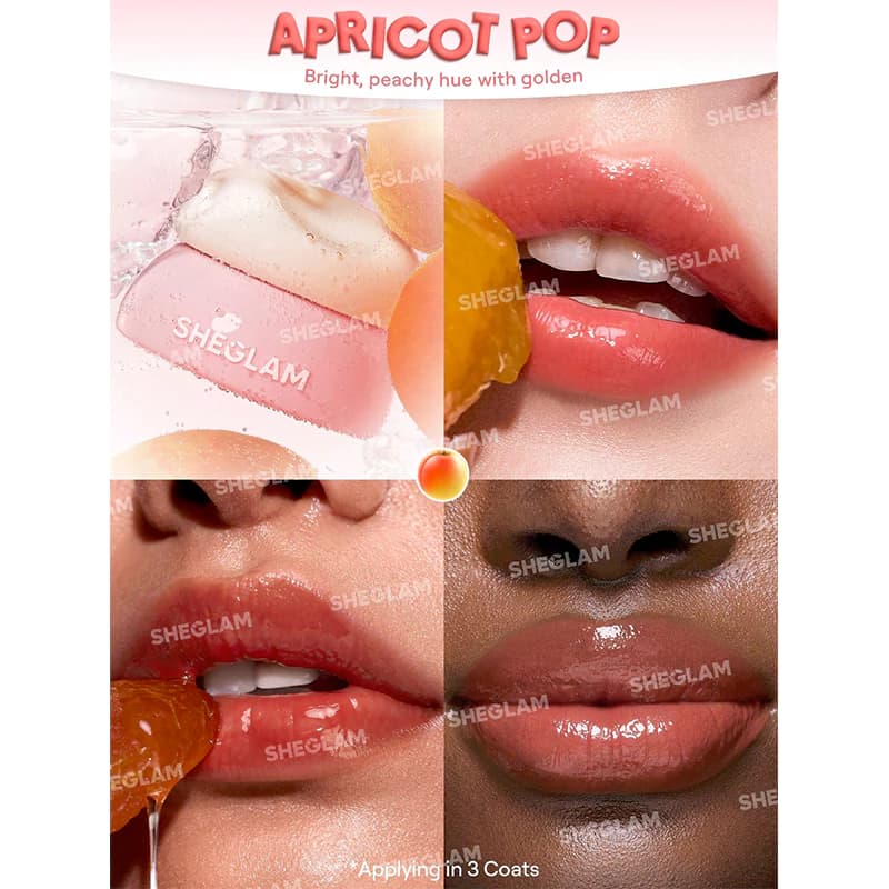 مربای لب ژله ای شیگلم مدل HYDRA JELLY رنگ APRICOT POP — تصویر ۳
