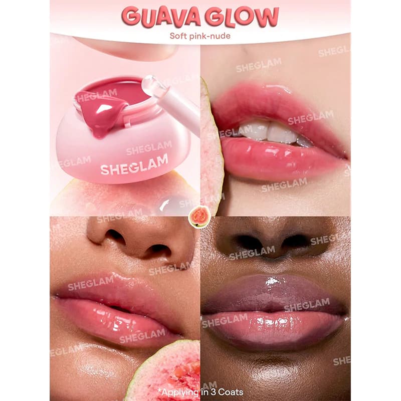 مربای لب ژله ای شیگلم مدل HYDRA JELLY رنگ GUAVA GLOW — تصویر ۳