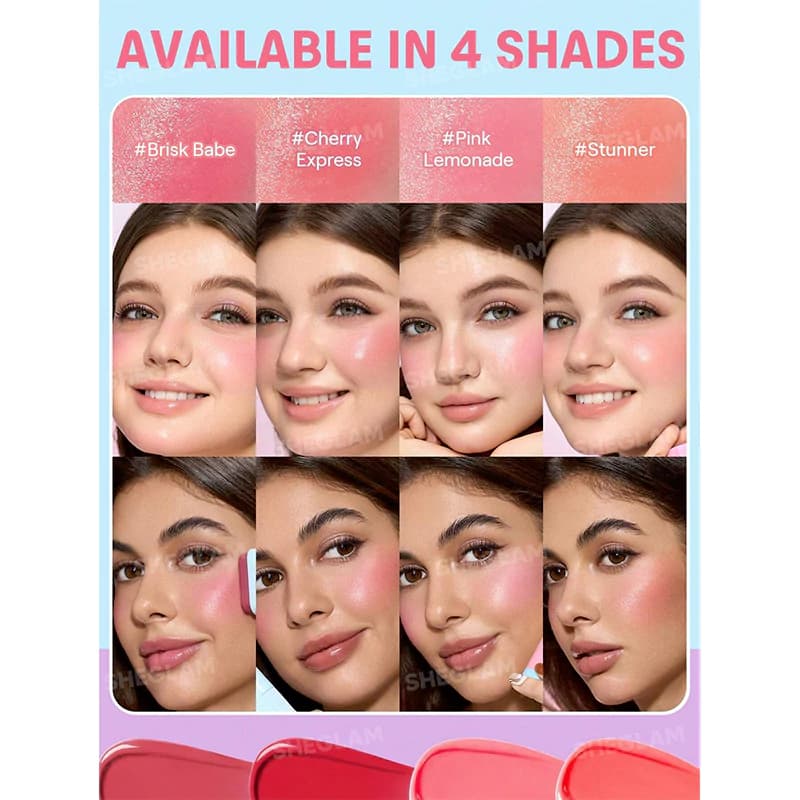 رژگونه استیکی شیگلم مدل GLASS GLOW رنگ PINK LEMONADE وزن 15 گرم — تصویر ۷