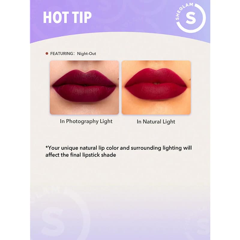 رژ لب مات شیگلم مدل MATTE ALLURE رنگ 225 CABANA — تصویر ۶