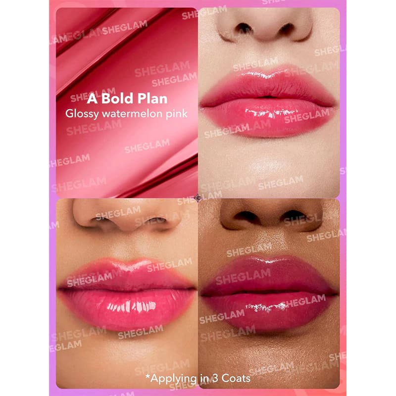 رژ لب پیچی براق و اکلیل دار شیگلم MIRROR KISS رنگ A BOLD PLAN — تصویر ۳