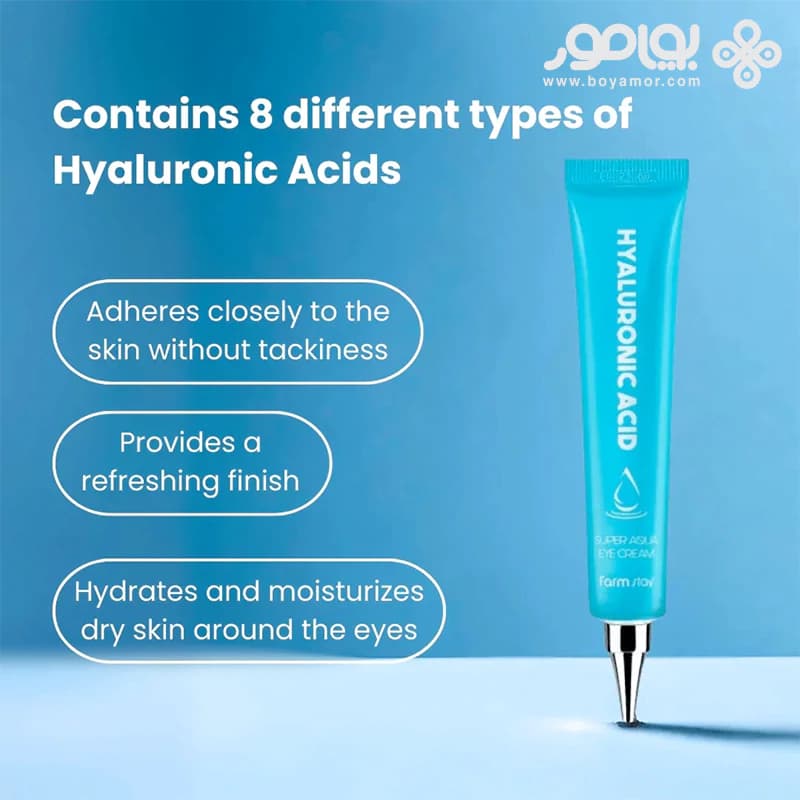 کرم دور چشم آبرسان فارم استی مدل SUPER AQUA حاوی هیالورونیک اسید — تصویر ۴