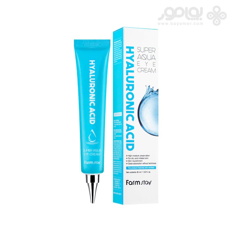 کرم دور چشم آبرسان فارم استی مدل SUPER AQUA حاوی هیالورونیک اسید — تصویر ۳