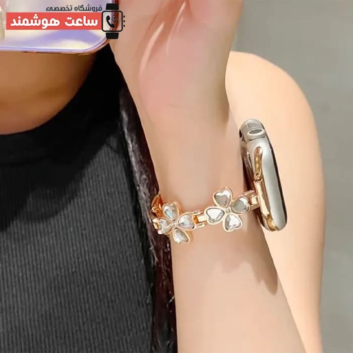 بند اپل واچ دیاموند گل بابونه 2 کد 20861 — تصویر ۳