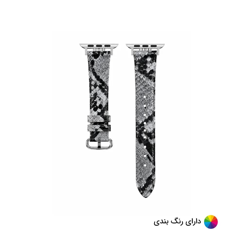 بند اپل واچ چرم طرح پوست مار کد 20875
