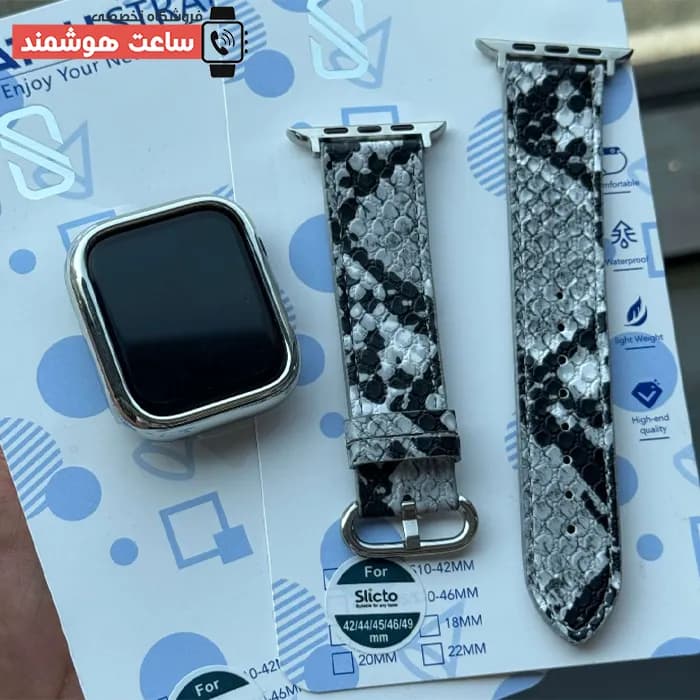 بند اپل واچ چرم طرح پوست مار کد 20875 — تصویر ۴