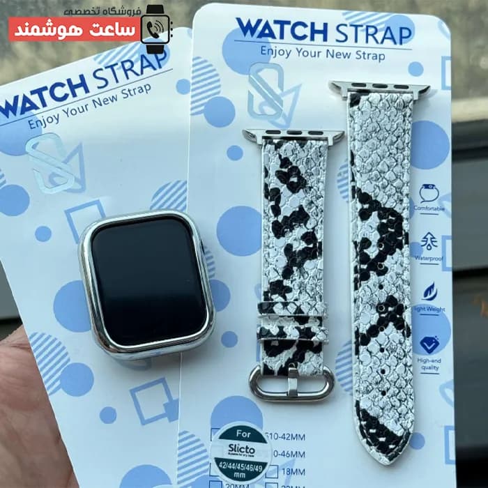 بند اپل واچ چرم طرح پوست مار کد 20875 — تصویر ۵