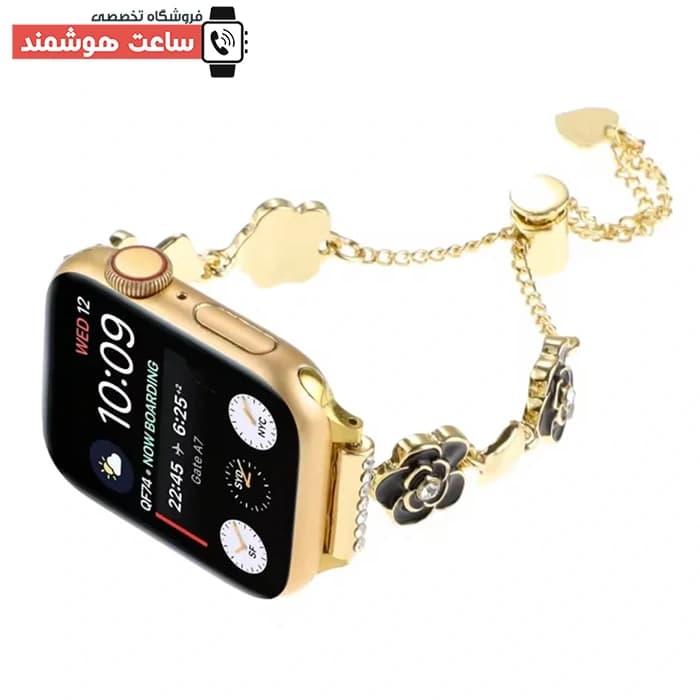 بند اپل واچ دیاموند گل شنل مینیمال کد 20891 — تصویر ۳