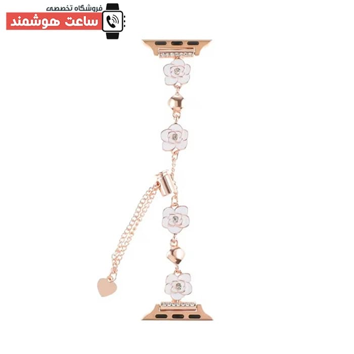 بند اپل واچ دیاموند گل شنل مینیمال کد 20891 — تصویر ۷
