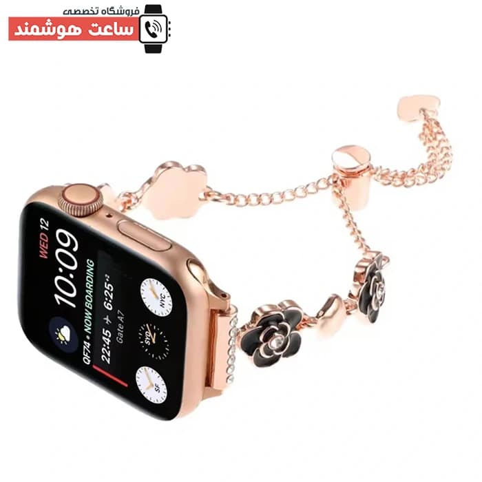 بند اپل واچ دیاموند گل شنل مینیمال کد 20891 — تصویر ۸