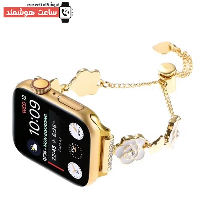 بند اپل واچ دیاموند گل شنل مینیمال کد 20891 — تصویر ۴