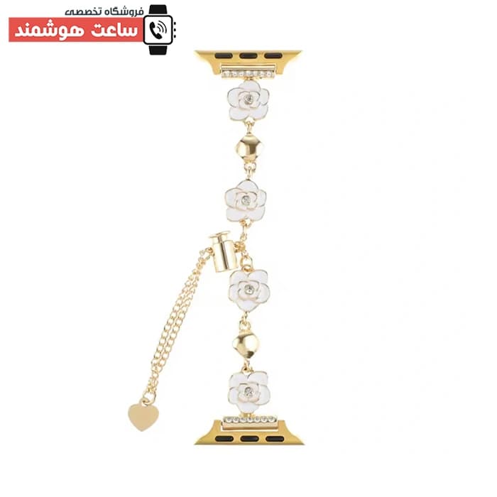 بند اپل واچ دیاموند گل شنل مینیمال کد 20891 — تصویر ۵