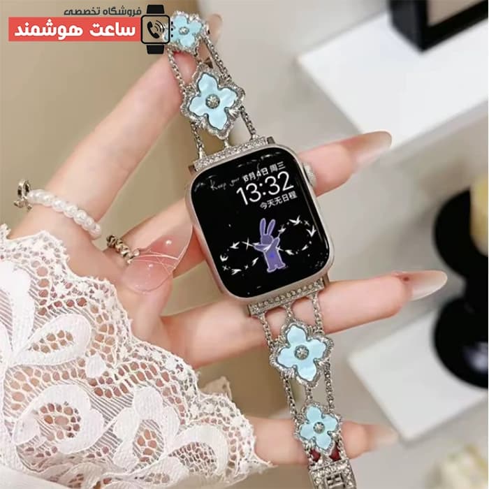 بند اپل واچ دیاموند گل شنل کد 20904 — تصویر ۶