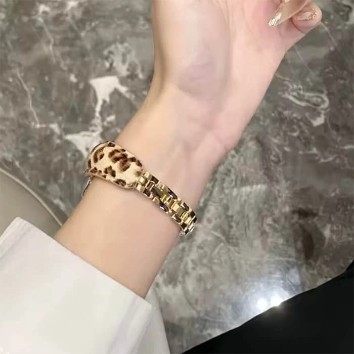 بند اپل واچ چرم گوشواره ای پلنگی کد 20915 — تصویر ۲