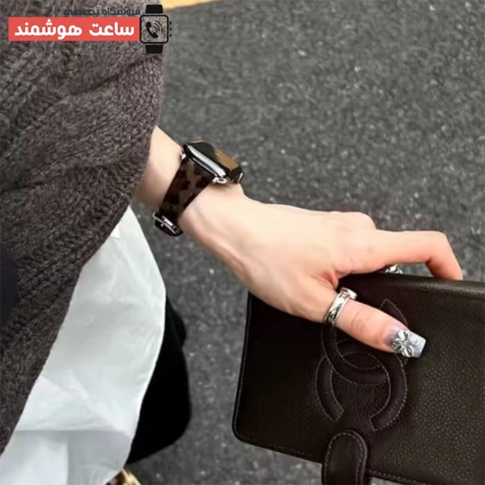 بند اپل واچ مخمل پلنگی کد 20916 — تصویر ۵