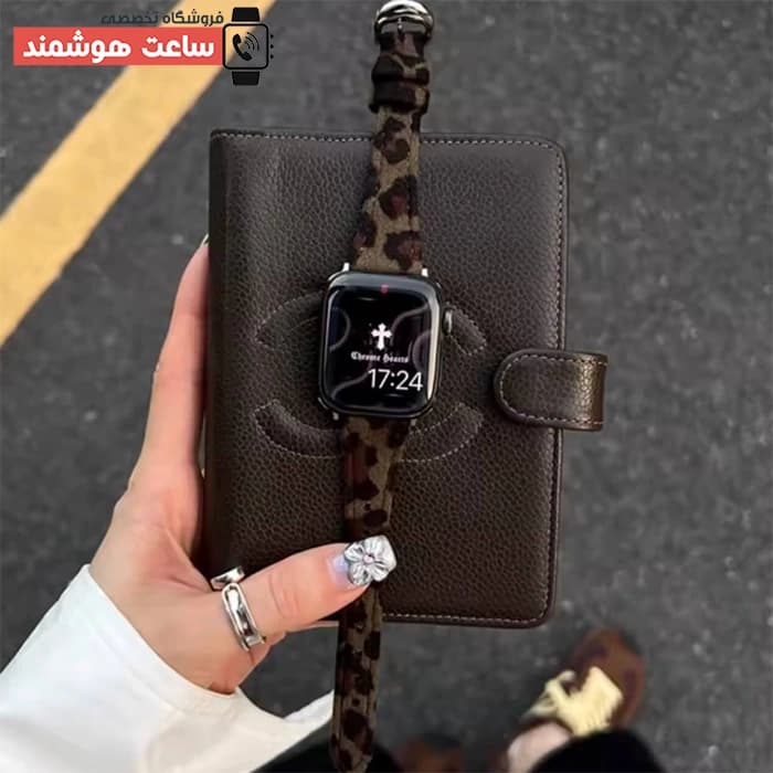بند اپل واچ مخمل پلنگی کد 20916 — تصویر ۳