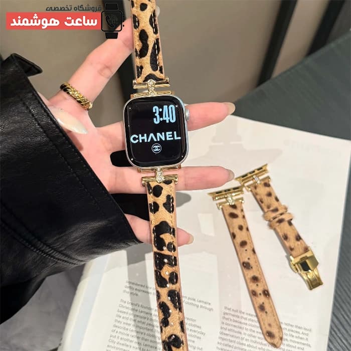بند اپل واچ گوچی استایل پلنگی کد 20917 — تصویر ۳