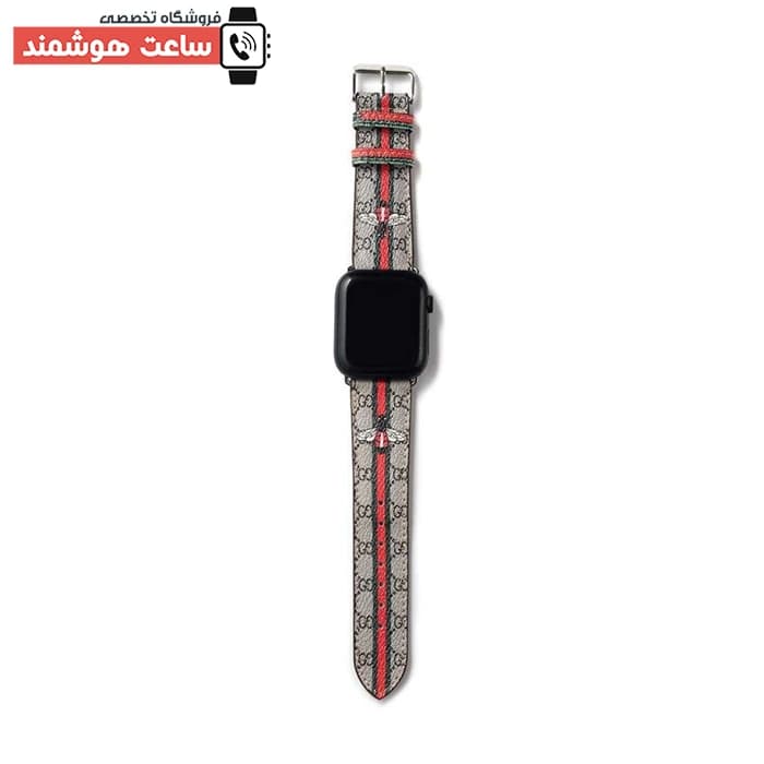 بند اپل واچ چرم گوچی زنبور کد 20921 — تصویر ۴