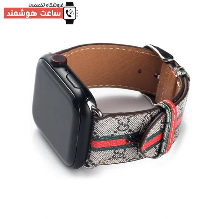 بند اپل واچ چرم گوچی زنبور کد 20921 — تصویر ۵