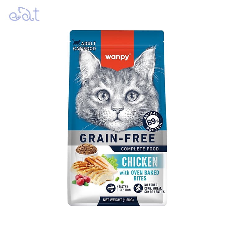 غذای خشک گربه ونپی با طعم مرغ مدل Wanpy Dry Food Chiken وزن 1.5 کیلوگرم