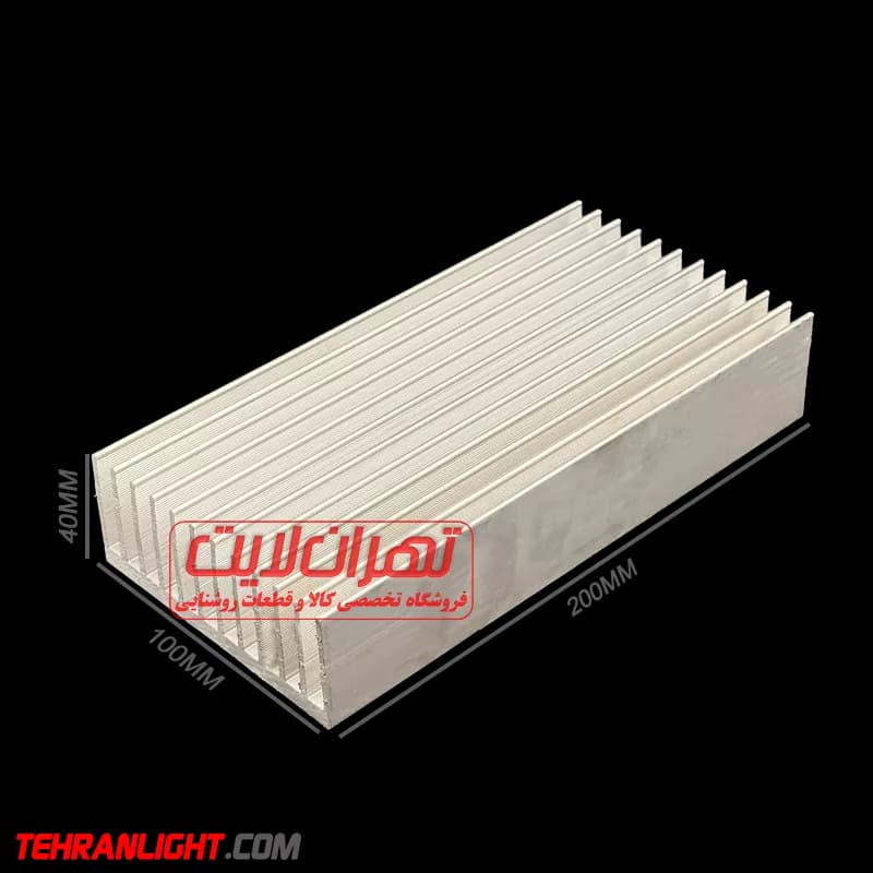 هیت سینک آلومینیومی 40 * 200 * 100 میلیمتر مدل شانه ای — تصویر ۲