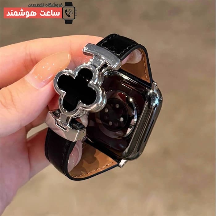 بند اپل واچ چرم قفل ون کلیف کد 20938 — تصویر ۴
