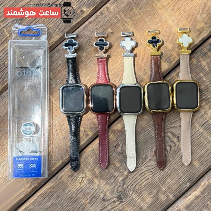 بند اپل واچ چرم قفل ون کلیف کد 20938 — تصویر ۸