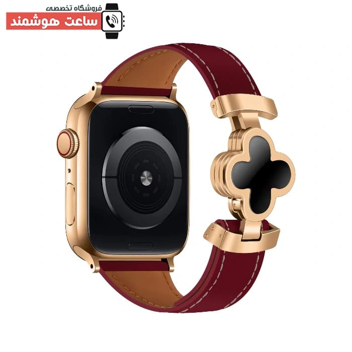 بند اپل واچ چرم قفل ون کلیف کد 20938 — تصویر ۷