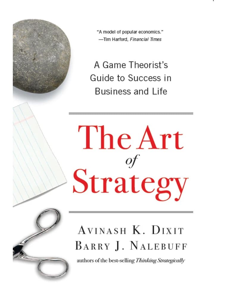 کتاب The Art Of Strategy (هنر استراتژی) نسخه انگلیسی PDF | آویناش کی. دیکسیت و بری جی. نال‌باف