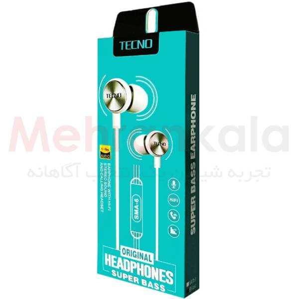 هندزفری 3.5 میلی متری تکنو مدل SMA-6 — تصویر ۲