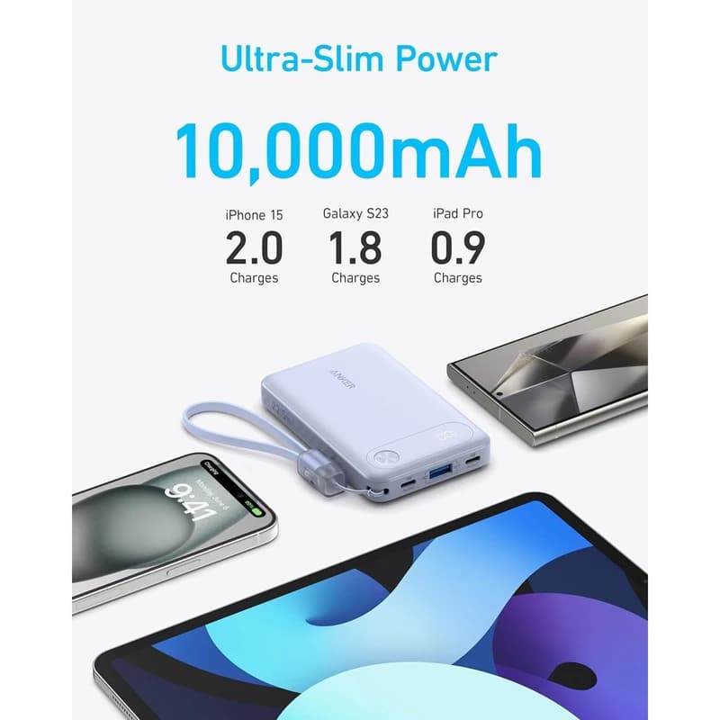پاوربانک انکر مدل Powercore Portable Charger-A1388 با ظرفیت 10000 میلی‌آمپر ساعت — تصویر ۸