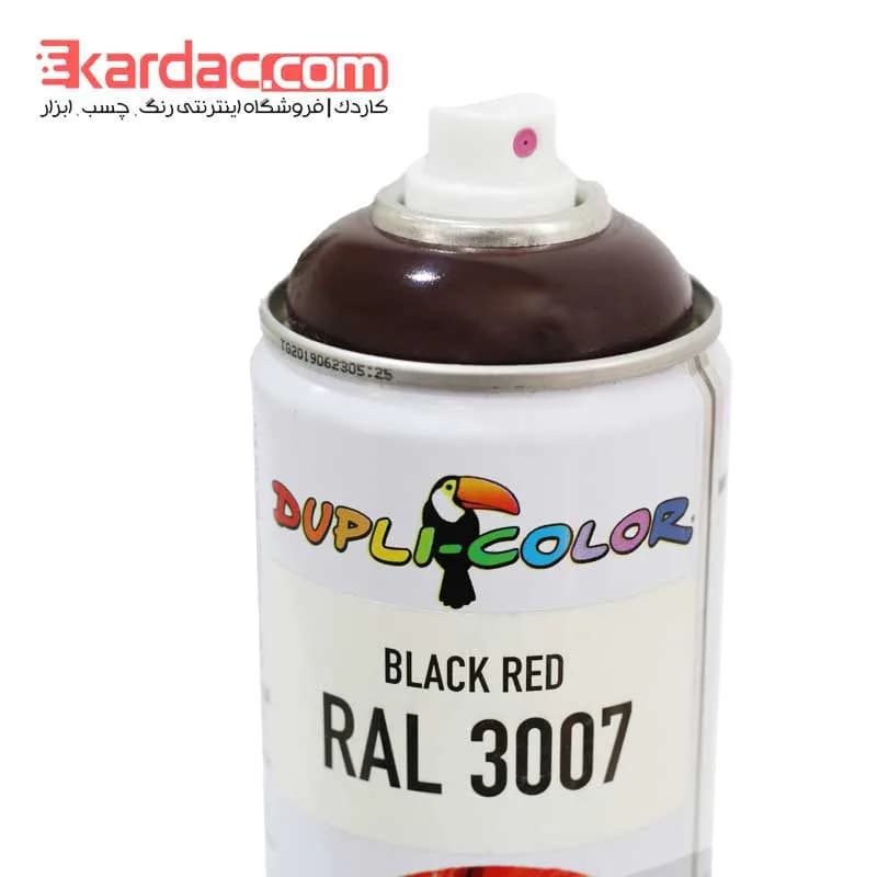 اسپری رنگ قرمز جیگری دوپلی کالر مدل Black Red کد رال 3007 — تصویر ۲