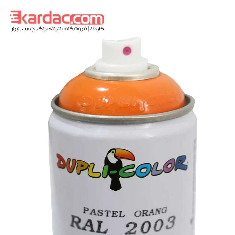 اسپری رنگ نارنجی روشن دوپلی کالر مدل Pastel Orange کد رال 2003 — تصویر ۲